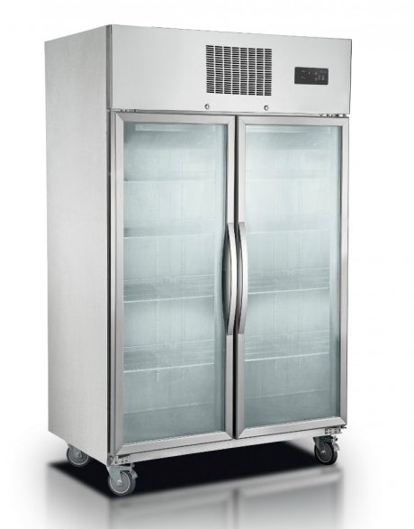 Double Door Upright Display Fridge - Cafe Supply