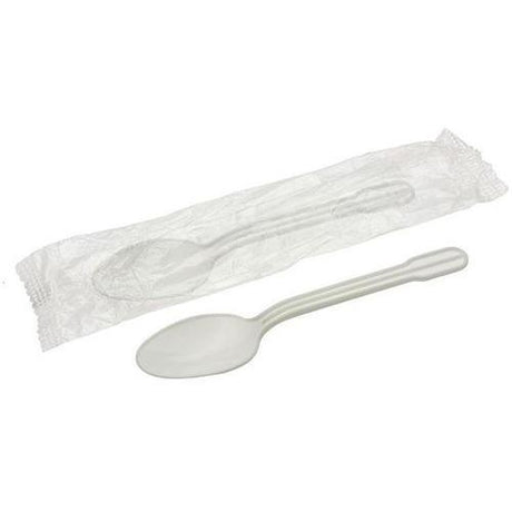 Emperor Regular Duty Teaspoon White Individually Wrapped (PS) - Cafe Supply