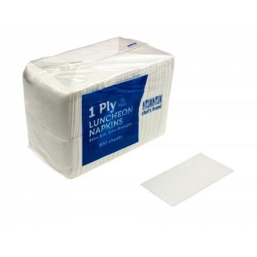 Emperor White Serviettes 1/8 Fold - 1 Ply - Cafe Supply