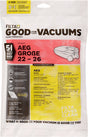 FILTA AEG GROBE 22-26 SMS MULTI LAYERED VACUUM CLEANER BAGS 5 PACK (F005) - Cafe Supply