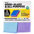 FILTA MICROFIBRE CLOTH MULTIPACK - GLASS & ALL PURPOSE PURPLE/AQUA 2 PACK - Cafe Supply