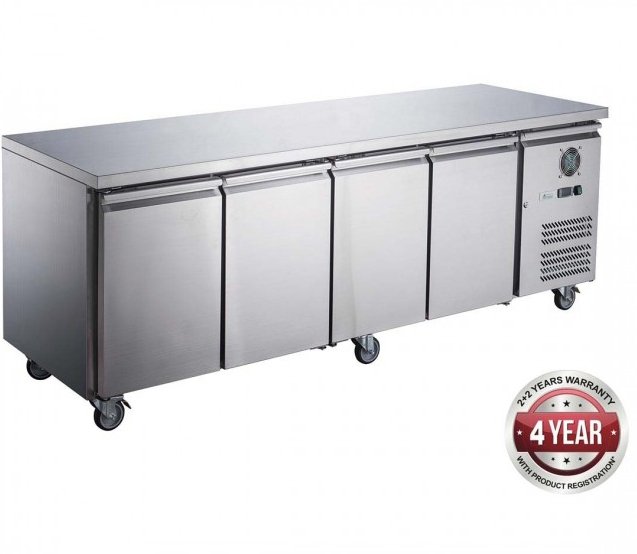 Four Door Bench Fridge - XUB7C22S4V - Cafe Supply