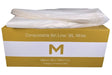 FP Compostable Bin Liner 36L - White, 580mm x 700mm x 20mu (1000) Per Box - Cafe Supply