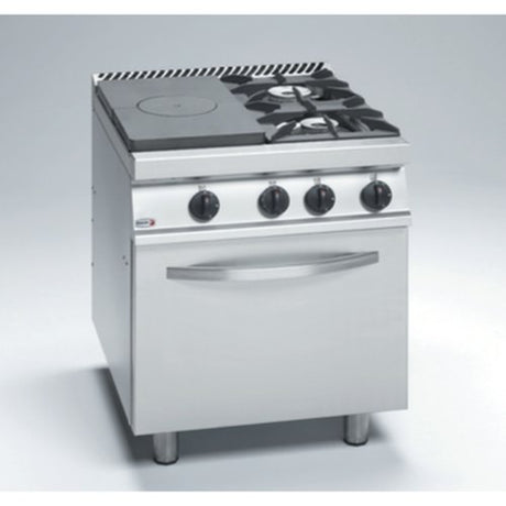 Free Standing Solid Target top with open burner and Oven - CG7-31-I - Cafe Supply