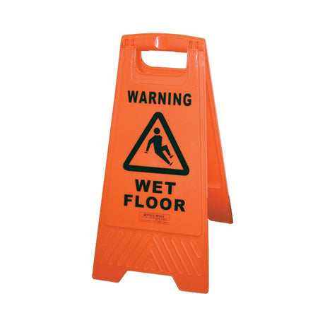 GALA A-FRAME SAFETY SIGN - "WET FLOOR" ORANGE - Cafe Supply