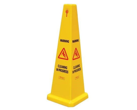 GALA SAFETY CONE - "CLEANING IN PROGRESS" YELLOW 900MM - Cafe Supply