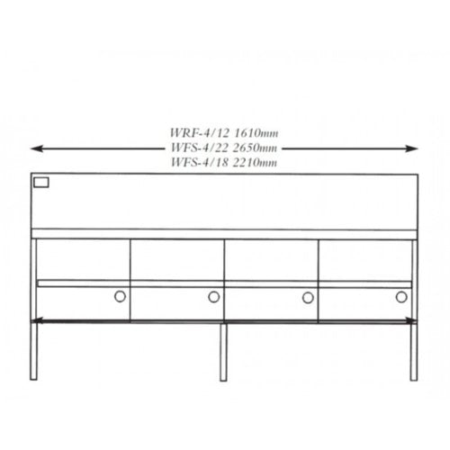 Gas Fish and Chips Fryer Four Fryer - WFS-4/18 - Cafe Supply