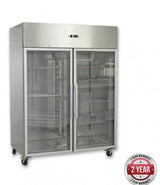 GN1200BTG GRAND ULTRA Two Glass Doors Upright Freezer 1200L - Cafe Supply