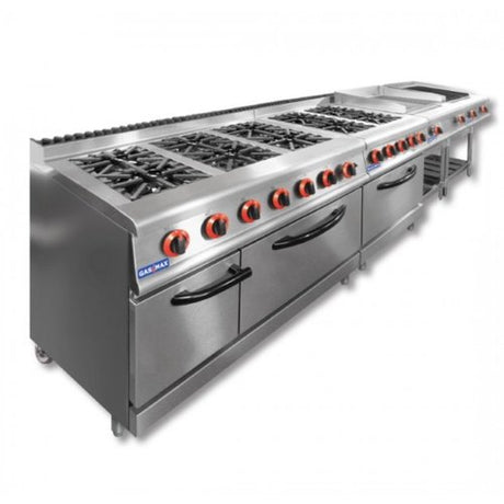 JUS-TRGH60 GASMAX Benchtop Combo 1/2 Char & 1/2 Griddle - Cafe Supply