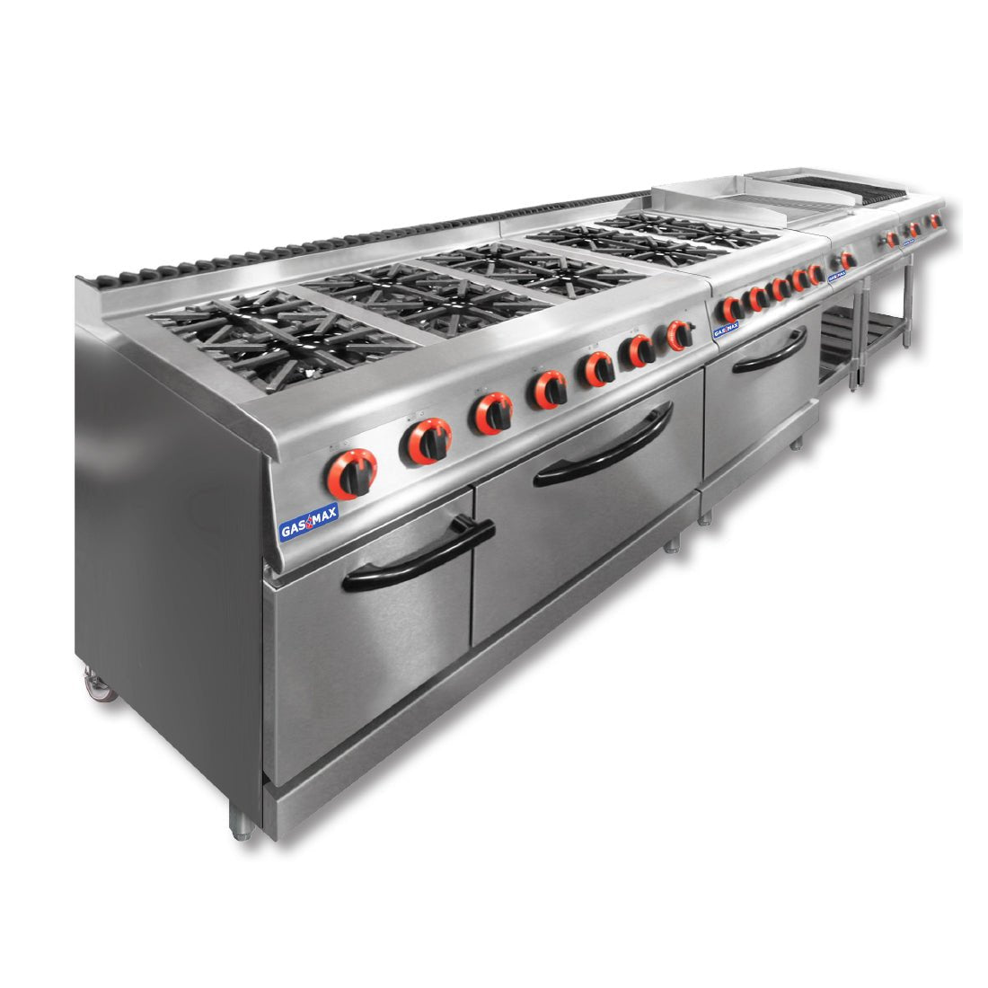 JUS-TRGH60ULPG GASMAX Benchtop ULPG Gas Combo 1/2 Char & 1/2 Griddle - Cafe Supply