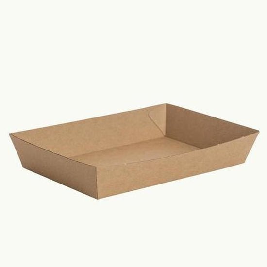 Kraft Tray Large - 23x15x4.5cm - Cafe Supply