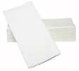 Linen Look Dinner Napkins 1/8 Fold - White, 400mm x 400mm, 1 Ply (500) Per Box - Cafe Supply