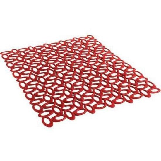 Mastrad Sink Mat - Lace Red - Cafe Supply