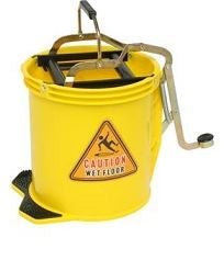 Metal Wringer Bucket - Yellow, 16L Per Each - Cafe Supply