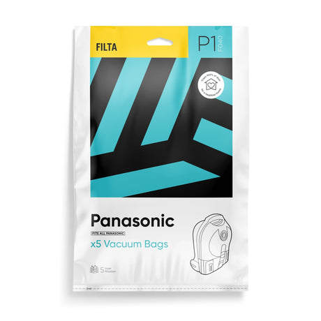 P1 - FILTA PANASONIC SMS MULTI LAYERED VACUUM CLEANER BAGS 5 PACK (F040) - Cafe Supply