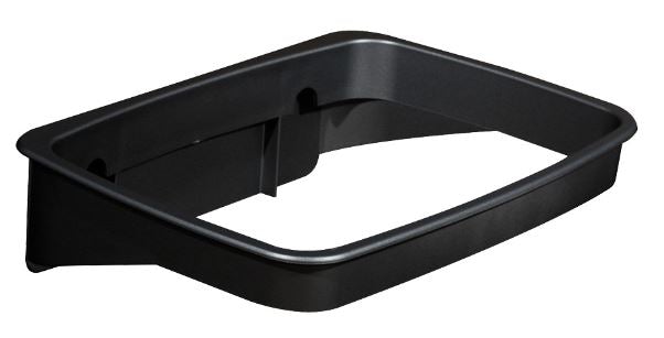 Plastic Rectangle Bin 8L Bag Support - Black, Wall Mount Design (1) Per Each - Cafe Supply