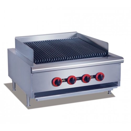 QR-24 Natural Gas 4 Burner Char Grill Top - Cafe Supply