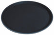 SERVING TRAY BLACK NON-SLIP- 350MM ROUND - Cafe Supply