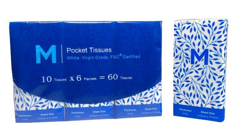 Tissue Pocket Packs 1/12 Fold - White, 4 Ply, 10 Sheets (2880) Per Box - Cafe Supply