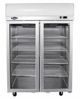 TOP MOUNTED DOUBLE DOOR GLASS FRIDGE YCF9402 - Cafe Supply