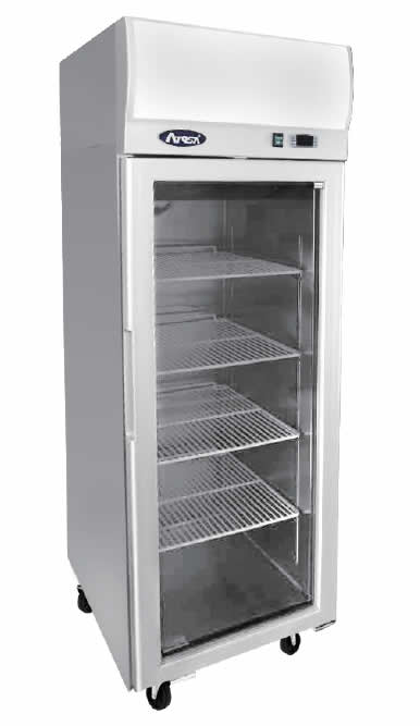 TOP MOUNTED SINGLE DOOR GLASS FRIDGE YCF9401 - Cafe Supply