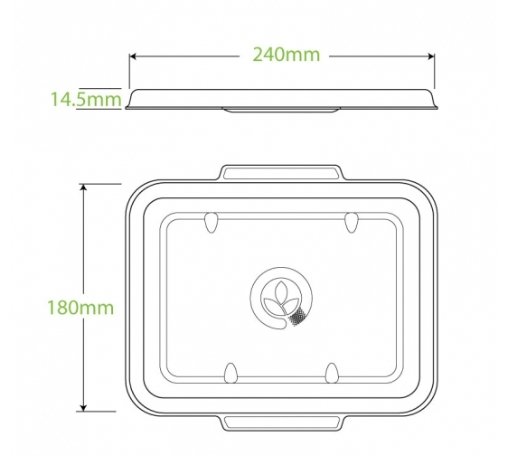 TWO & THREE COMPARTMENT NATURAL TAKEAWAY BASE LID - Cafe Supply