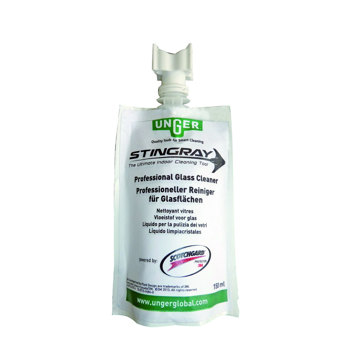 UNGER STINGRAY GLASS CLEANER (POUCHES) 150ML - Cafe Supply