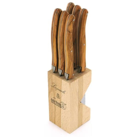 Verdier Knife Block Olive Wood - Cafe Supply