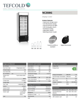 Vertical Display Chiller Glass Door - Cafe Supply