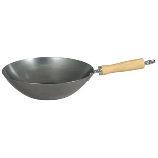 Wok 27Cm 1.2Mm Gauge Carbon Steel - Cafe Supply