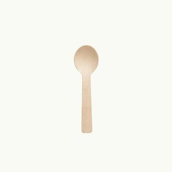 Wooden Cutlery 10cm Teaspoon - Cafe Supply